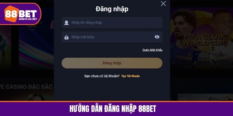 hướng dẫn đăng nhập 88BET