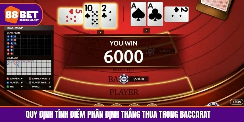 Quy định tính điểm phân định thắng thua trong Baccarat