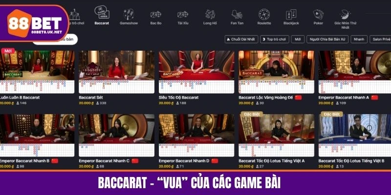Baccarat là game sòng bạc ăn khách nhiều năm